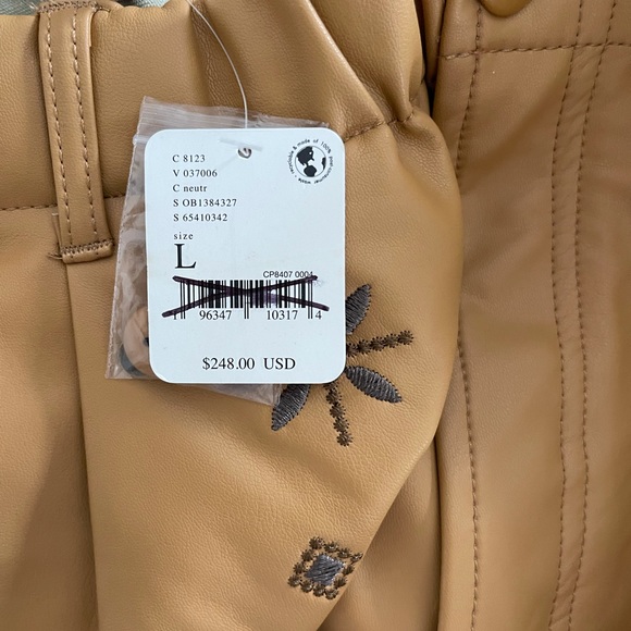 New Free People Camille Embellished Vegan Pants sz Large - Picture 4 of 4